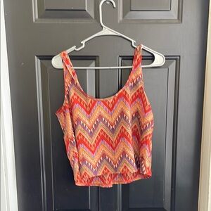 Chevron Patterned Sleeveless Top